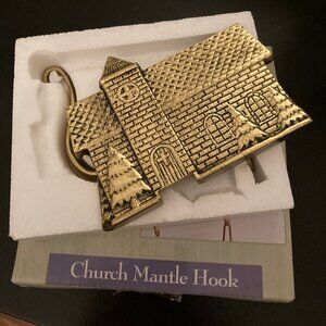 Restore and Restyle Vintage  Solid Brass Church Mantle Hook 1997